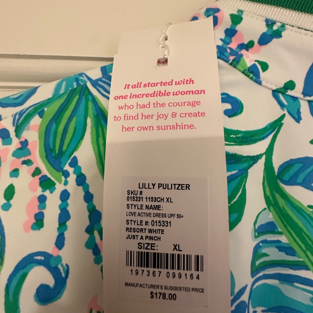 Lilly Pulitzer Luxletic Dress with Green and Blue Accents - Picture 4 of 6